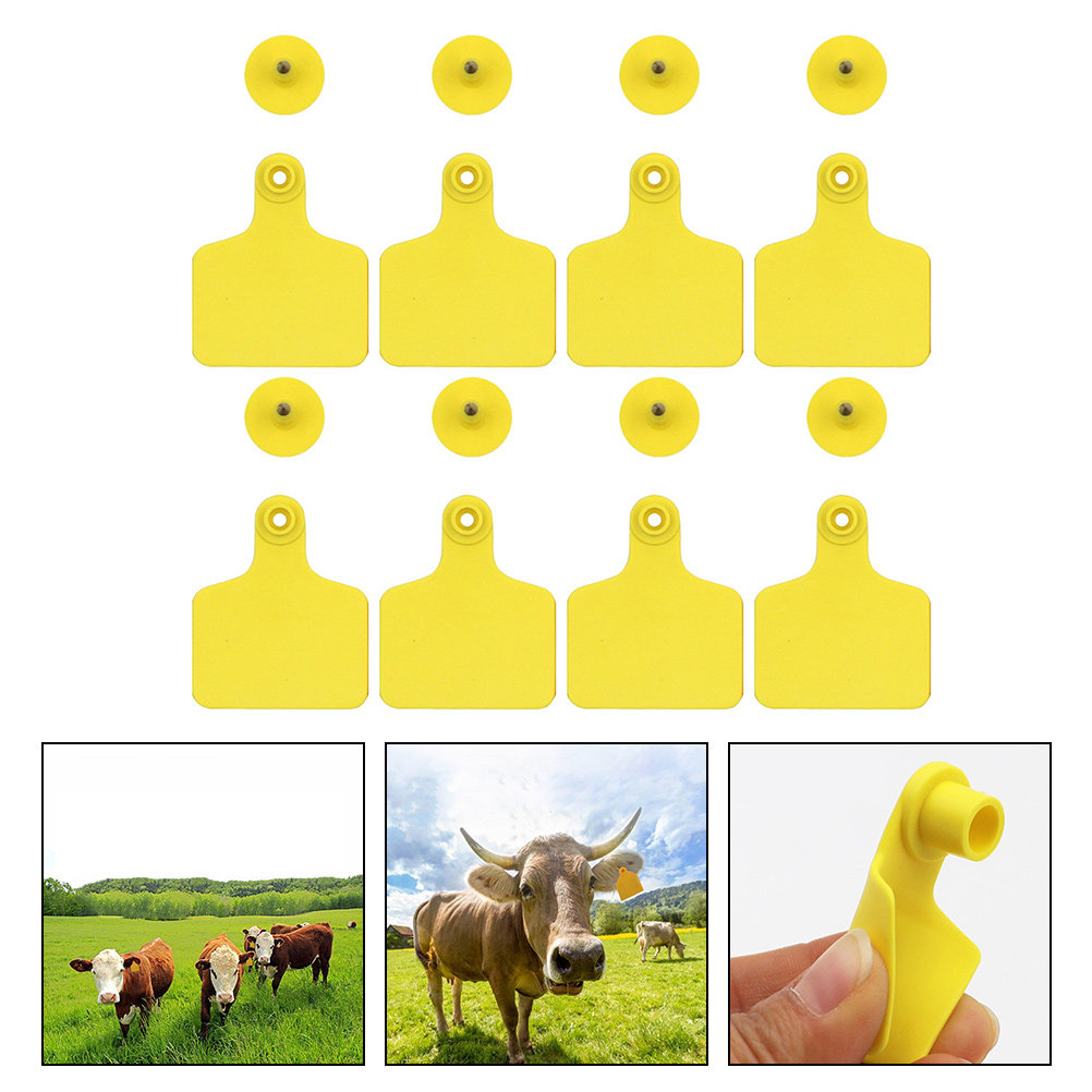 Livestock Ear Tag - 100Pcs Cow Ear Tag Blank Plastic