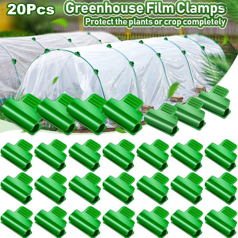 20Pcs Green Laminating Clip, A - Greenhouse Plastic Film ulasan dan harga