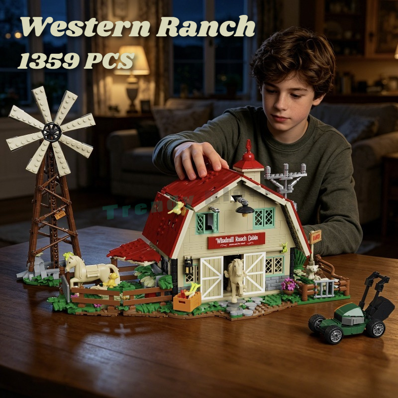 1359PCS Western Windmill Ranch - Agriculture Farm House ulasan dan harga